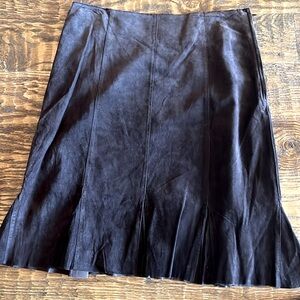 Brown suede skirt